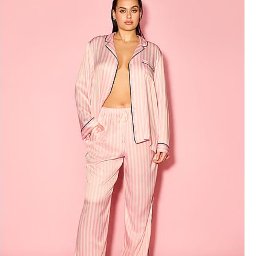 Pink Striped Women's Pajama Set